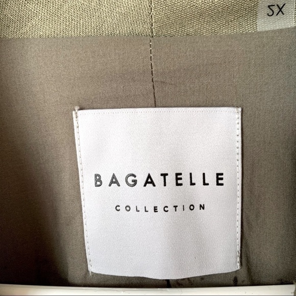 NEW BAGATELLE LINEN Blend Green Plus Size Jacket 2X - Picture 4 of 7